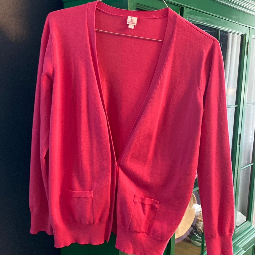 Hot pink cardigan